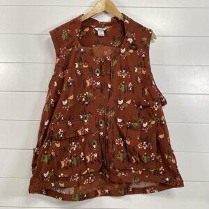 Duluth Trading Vest Womens 2XL Garden Gnome Pocket Utility Sleeveless Outdoor Wo
